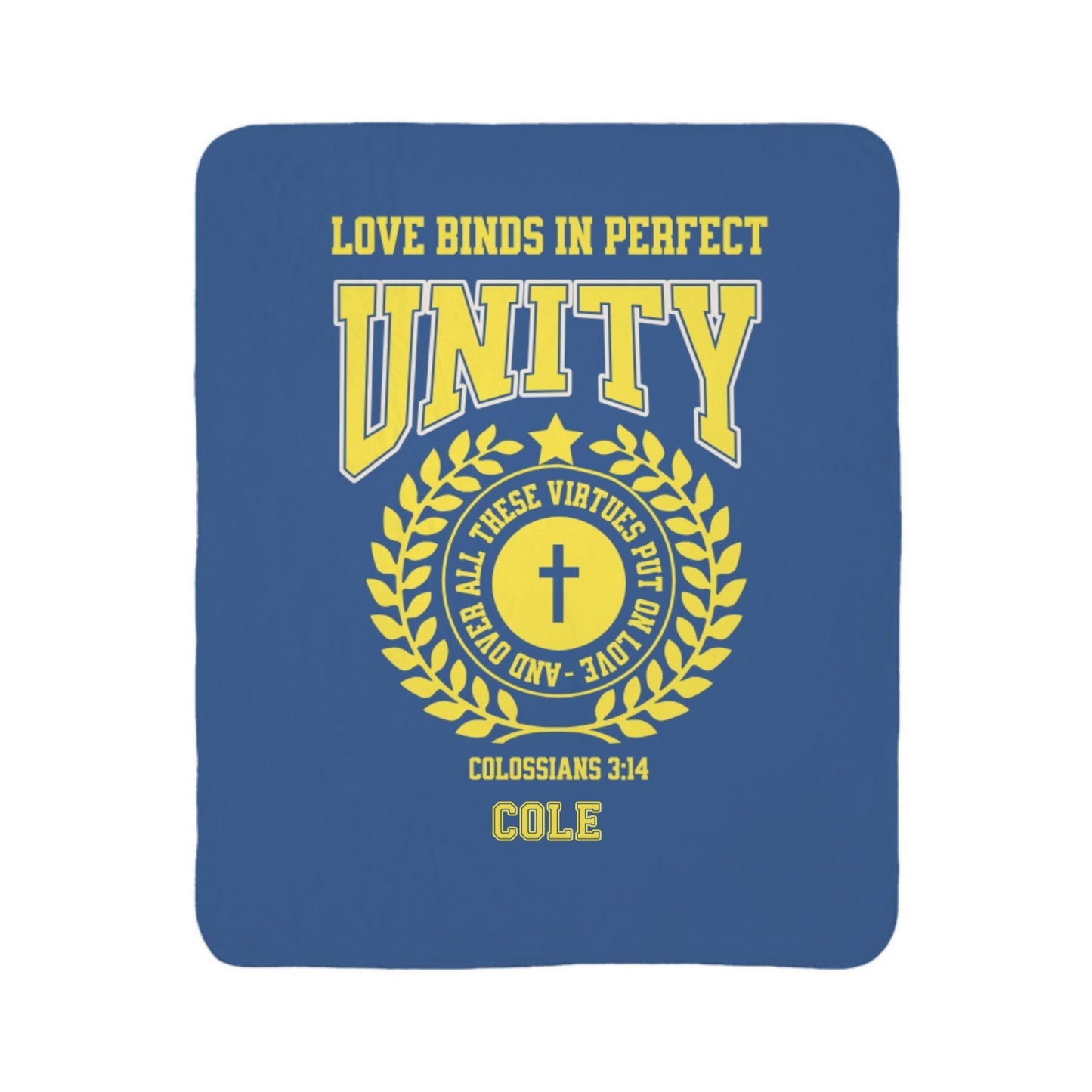 College Unity Blanket- Multi Color + Name Options