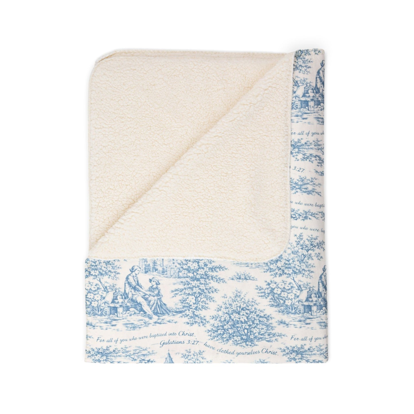 Blue Toile|Galatians 3:27|Monogram