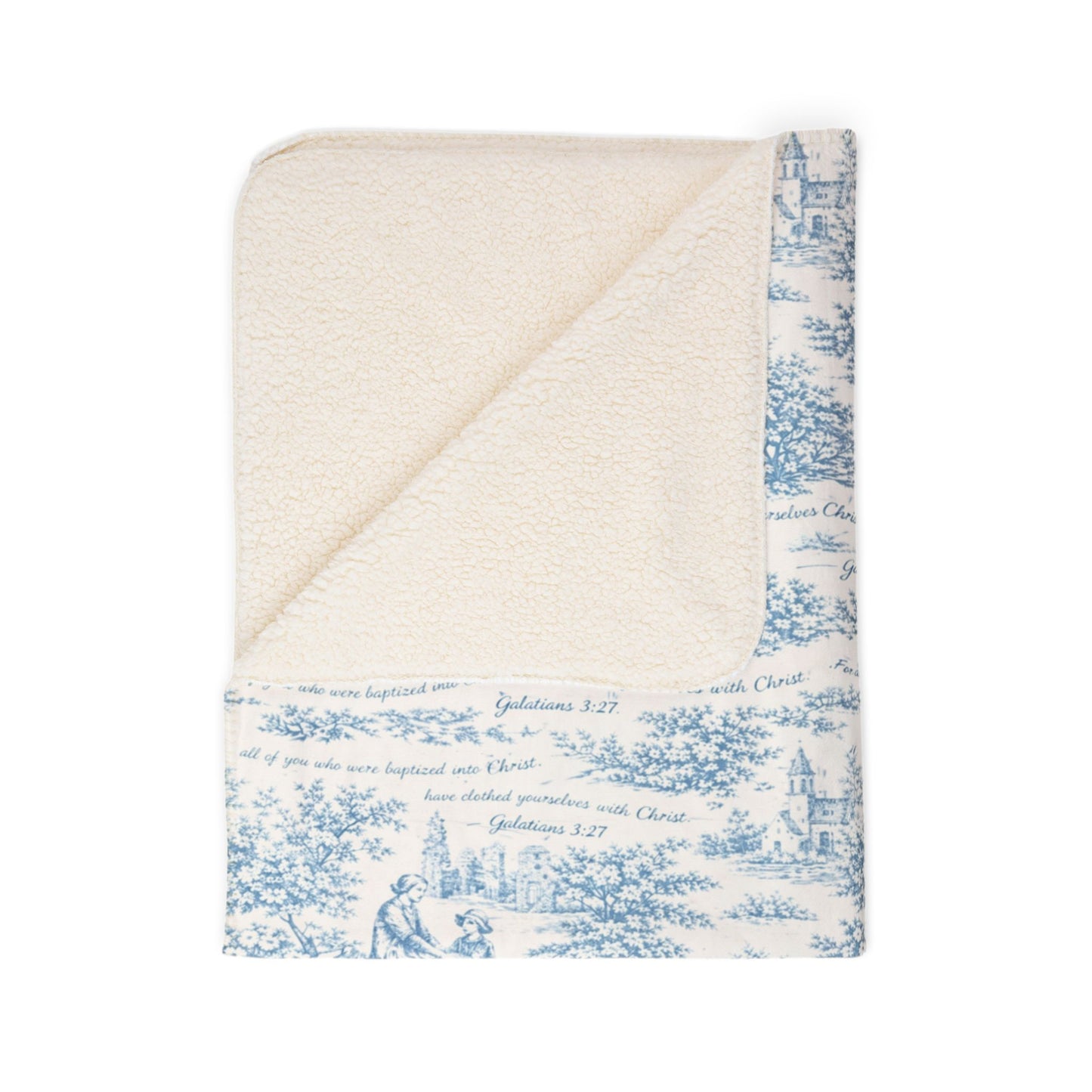 Blue Toile|Galatians 3:27|Monogram