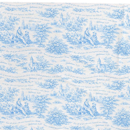 Clothed in Christ | Blue Toile de Jouy