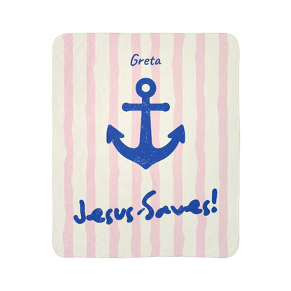 Jesus Saves - Personalized Blanket