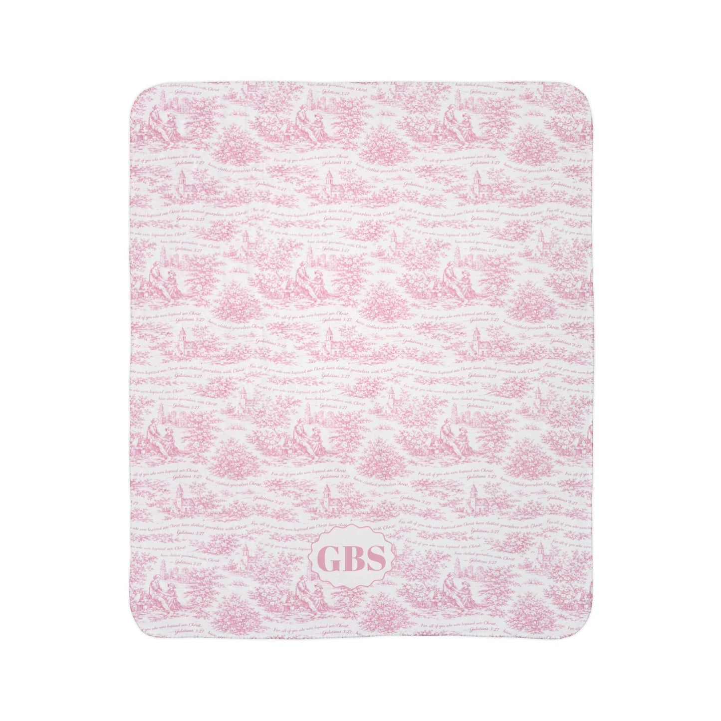 Pink Toile de Jouy|Galatians 3:27|Monogram