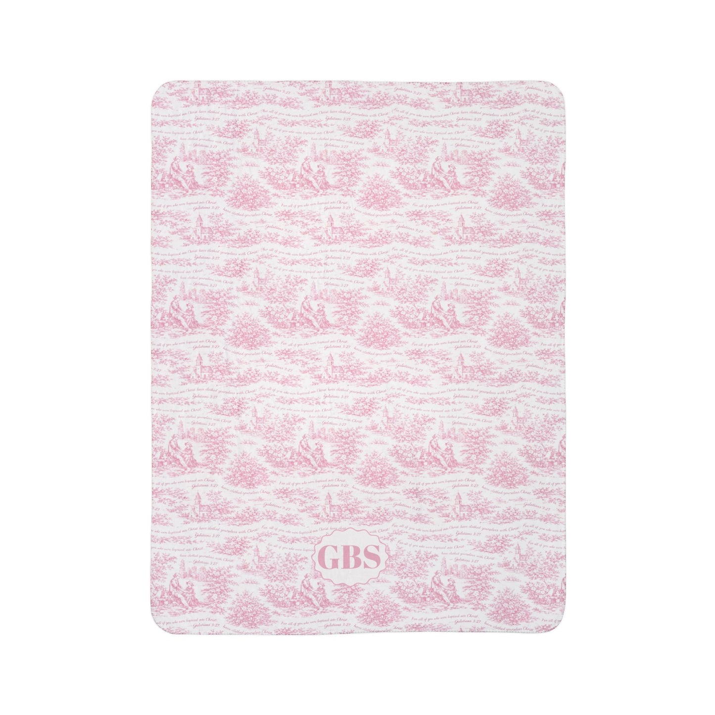 Pink Toile de Jouy|Galatians 3:27|Monogram