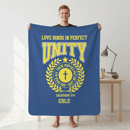 College Unity Blanket- Multi Color + Name Options