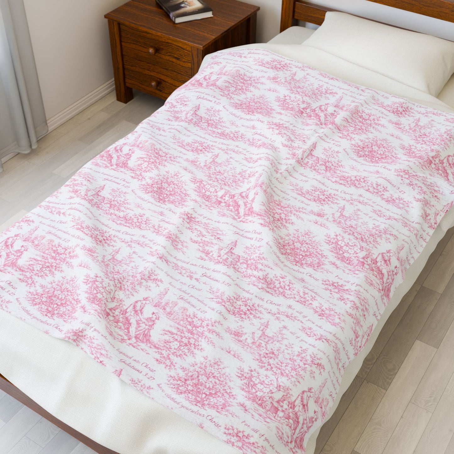 Pink Toile de Jouy|Galatians 3:27|Monogram