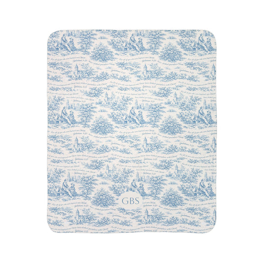 Blue Toile|Galatians 3:27|Monogram