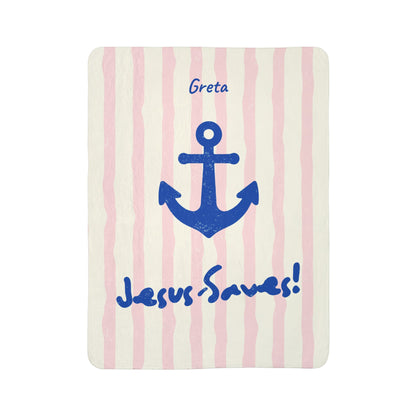 Jesus Saves - Personalized Blanket