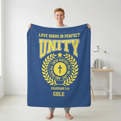 College Unity Blanket- Multi Color + Name Options