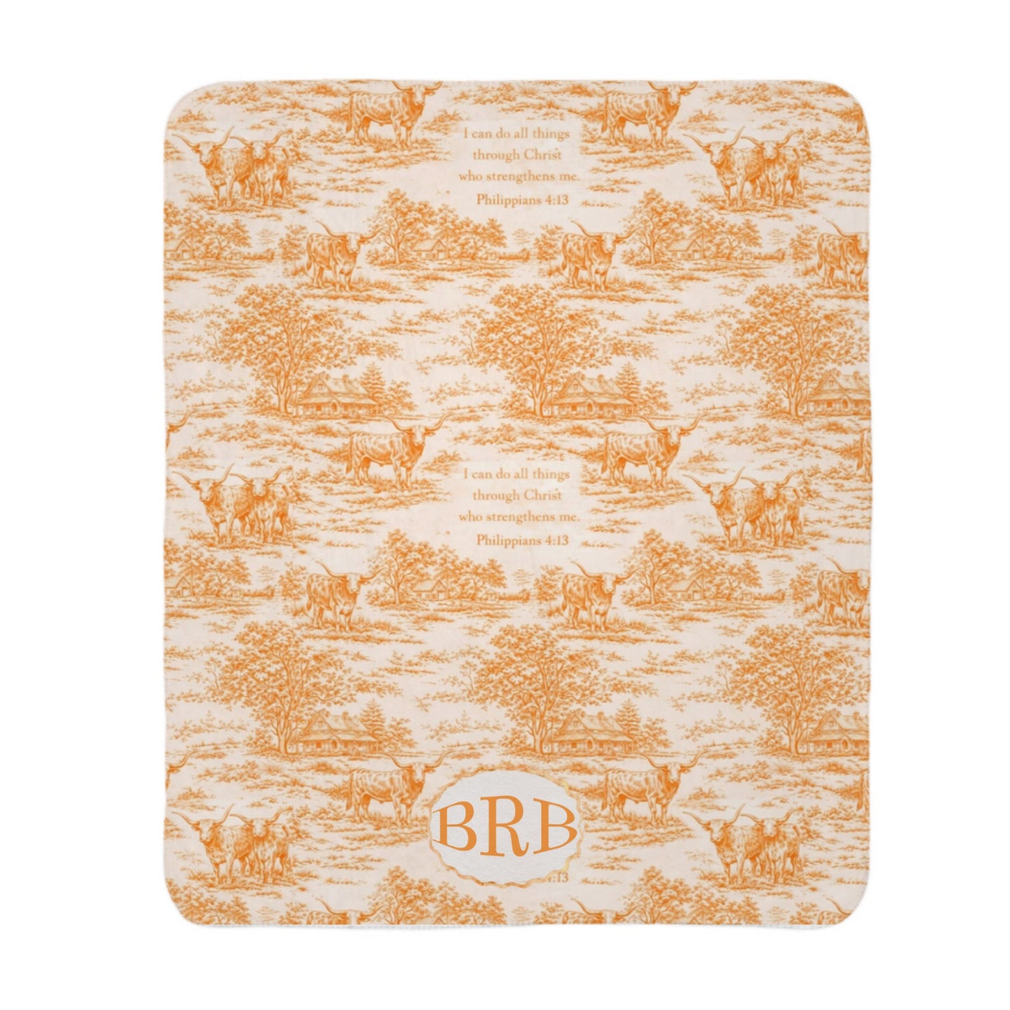 Texas Ranch Toile de Jouy - Philippians 4:13 + Monogram