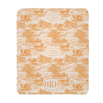 Texas Ranch Toile de Jouy - Philippians 4:13 + Monogram