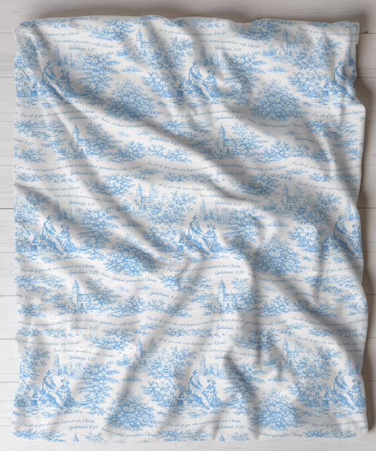 Clothed in Christ | Blue Toile de Jouy