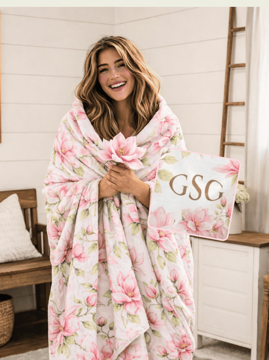 Magnolia Scripture Blanket + Monogram