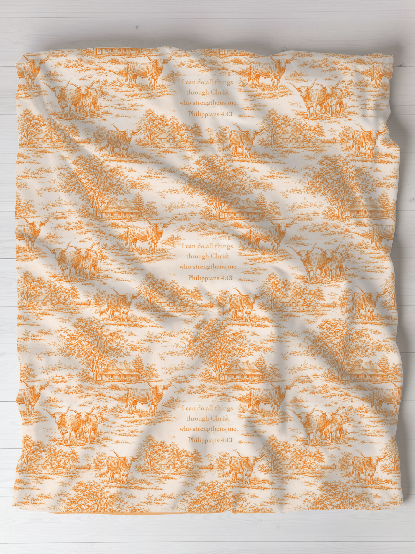 Texas Ranch Toile de Jouy - Philippians 4:13