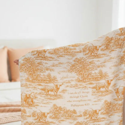 Texas Ranch Toile de Jouy - Philippians 4:13 + Monogram