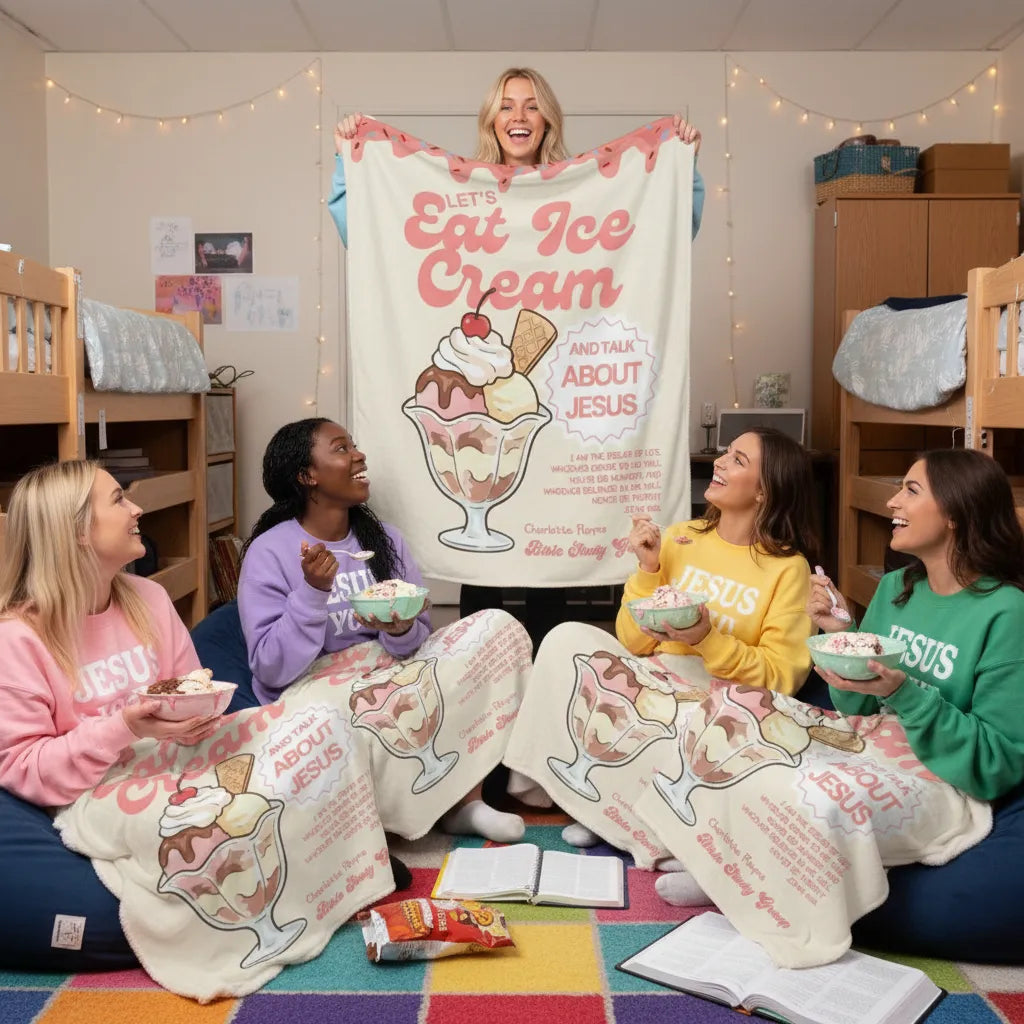 Jesus and Ice Cream Blanket - John 6:35