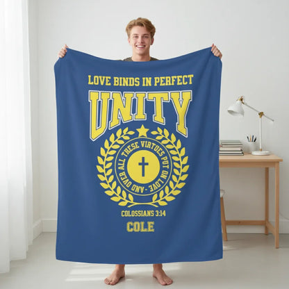 College Unity Blanket- Multi Color + Name Options
