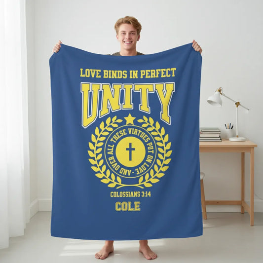 College Unity Blanket- Multi Color + Name Options