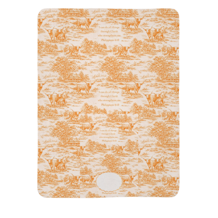 Texas Ranch Toile de Jouy - Philippians 4:13 + Monogram