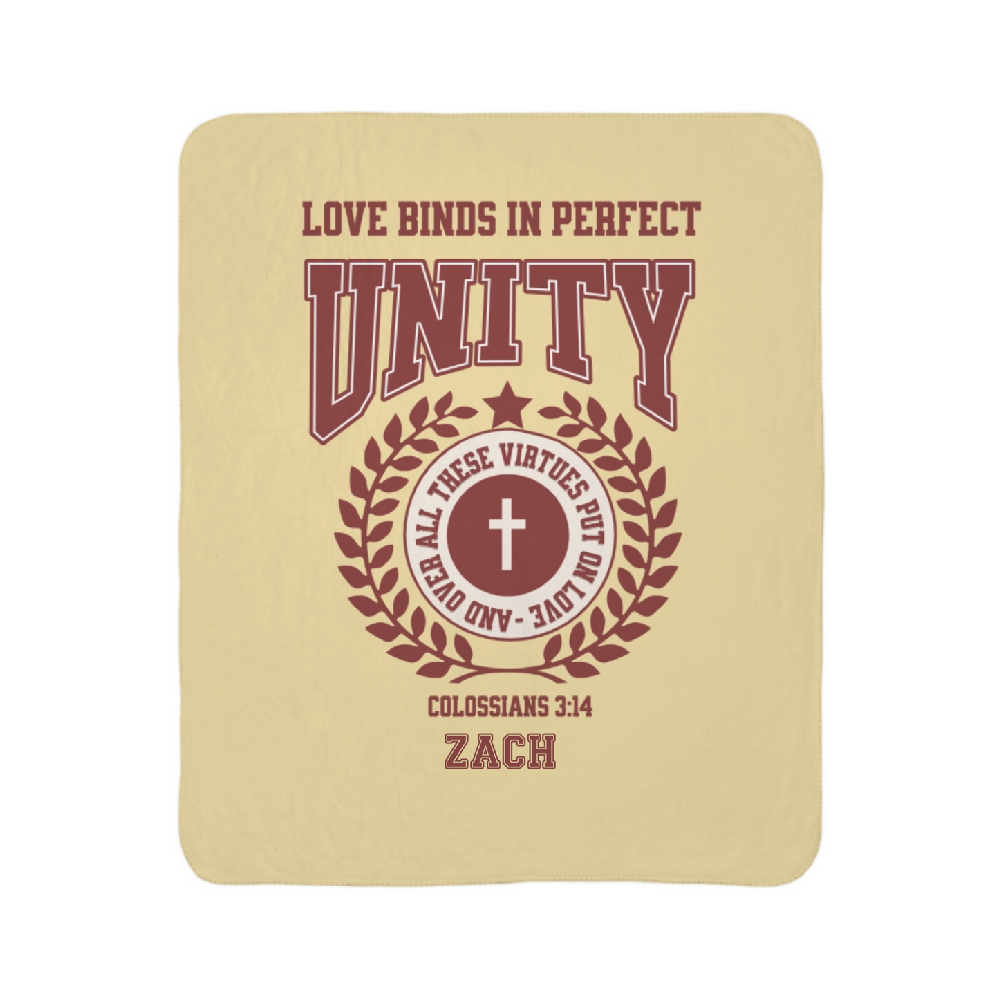 College Unity Blanket- Multi Color + Name Options