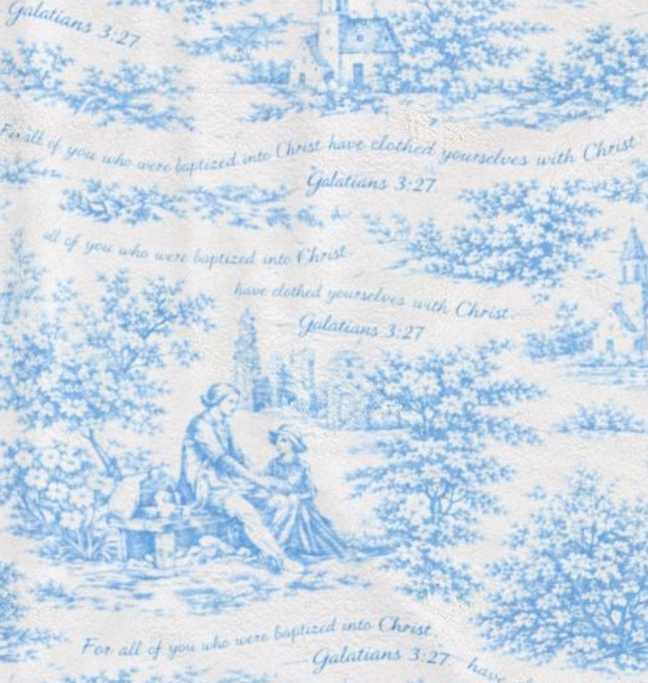 Clothed in Christ | Blue Toile de Jouy