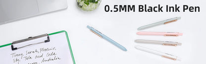 Covered Cozy 5pcs 0.5mm Black Gel Pens