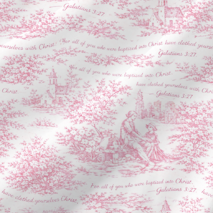 Pink Toile de Jouy|Galatians 3:27|Monogram