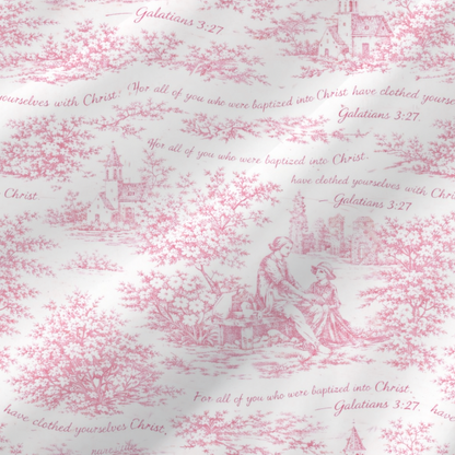 Pink Toile de Jouy|Galatians 3:27|Monogram