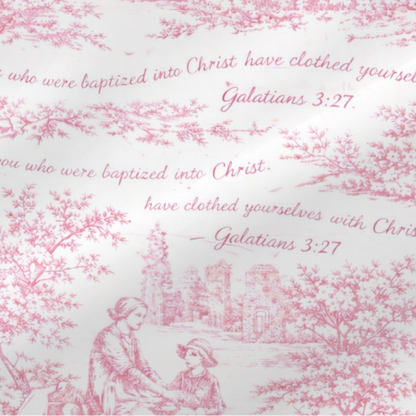 Clothed in Christ | Pink Toile de Jouy