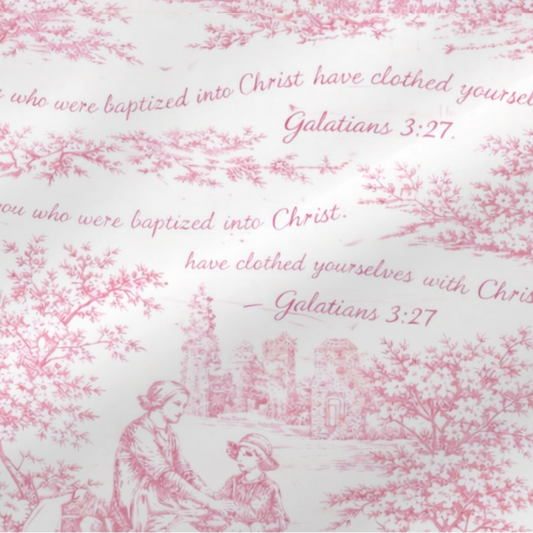 Pink Toile de Jouy -Galatians 3:27