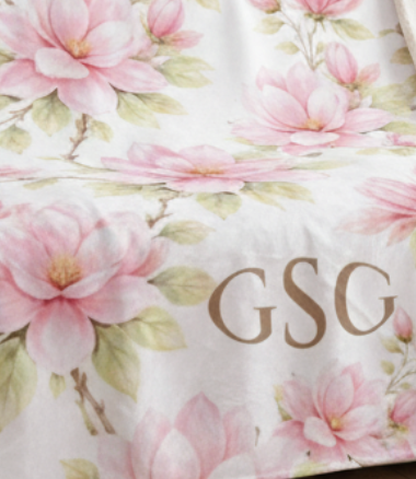 Magnolia Scripture Blanket + Monogram