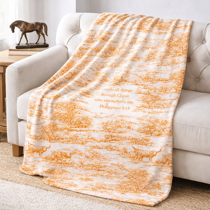All Things Through Christ | Texas Toile de Jouy + Monogram