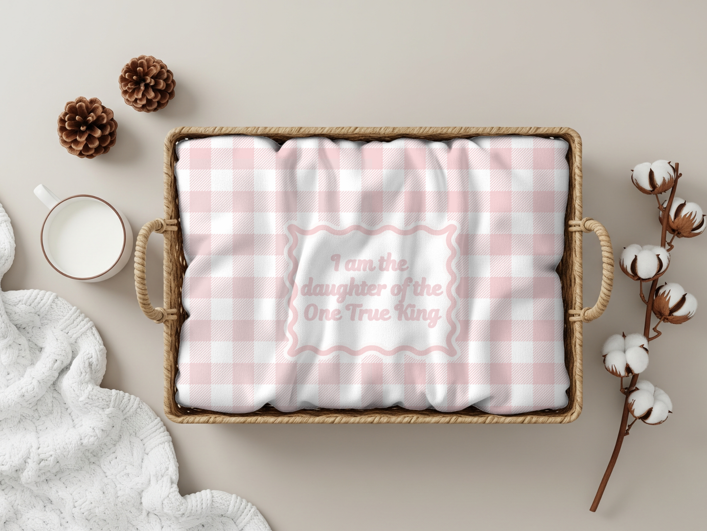 One True King - Pink Gingham