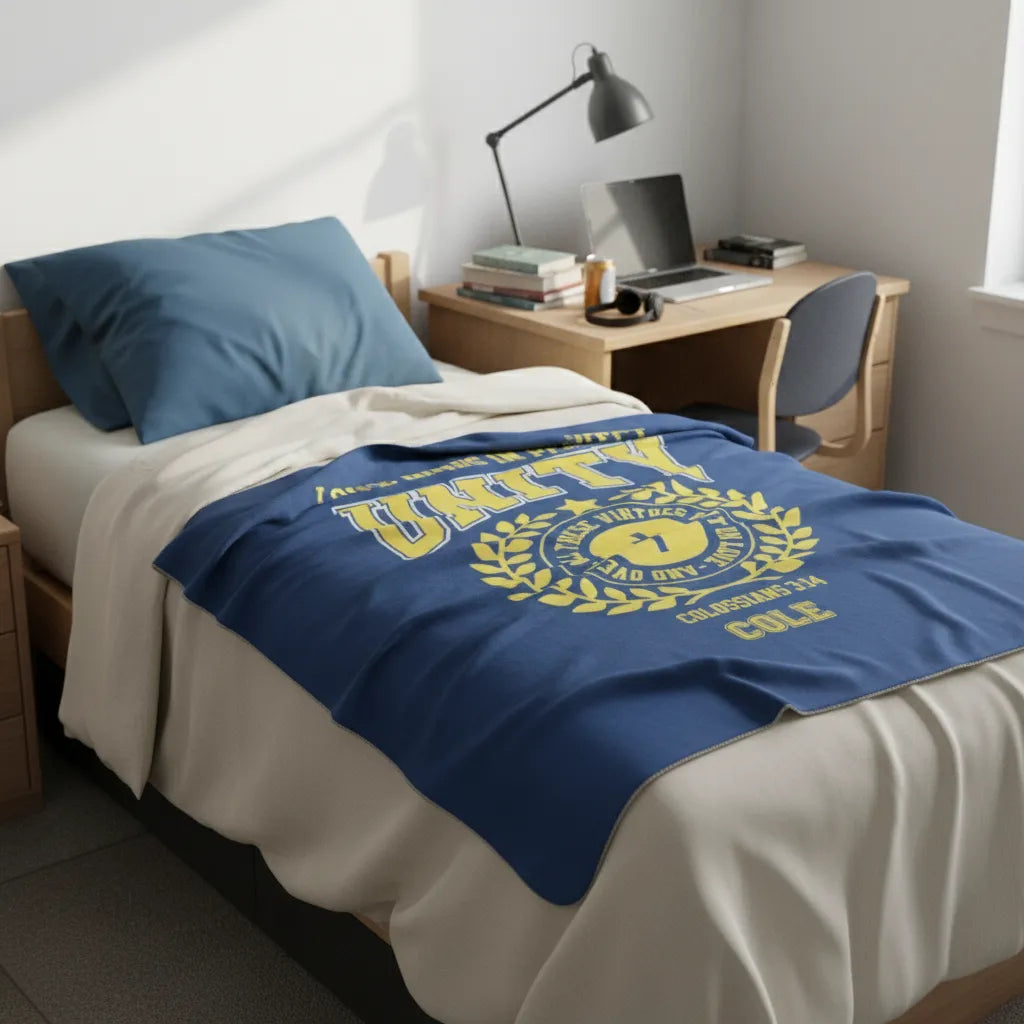 College Unity Blanket- Multi Color + Name Options